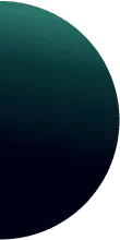 A half circle with black and dark green color gradient