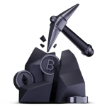 Icon of the bitcoin and ETH mining, Background is transparent